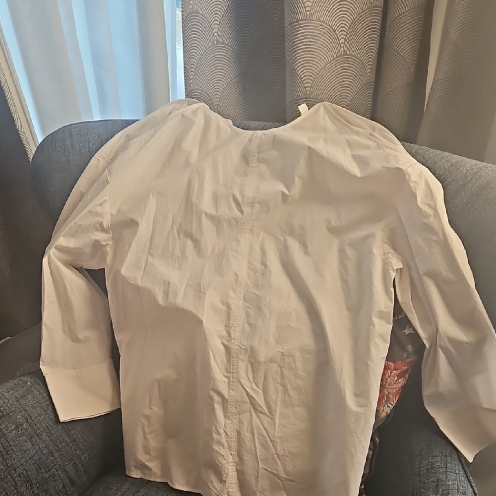 COS White Cotton Care-Label Blouse